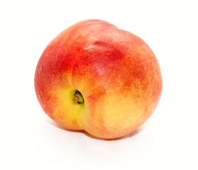 Full peach isolated on white background