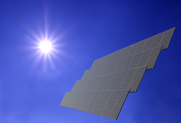 solar panel - photo voltaic power plant and sun