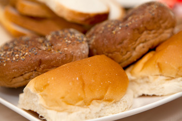 buns in closeup