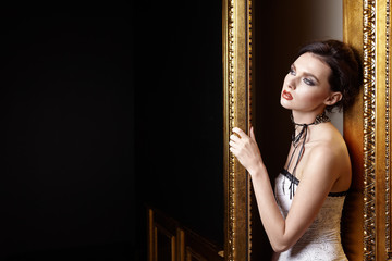 The beautiful girl with a make-up