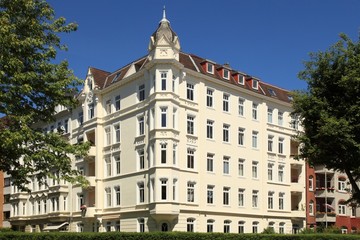 Fototapeta na wymiar Dom, Fasada, kamienice, Niemcy