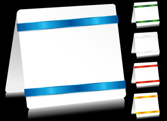 Sheet of paper on with brigth tape, vector illustration