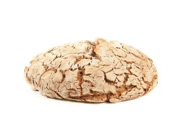 homemade bread isolated on white