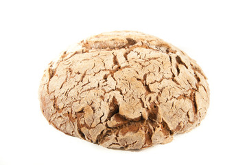 homemade bread isolated on white