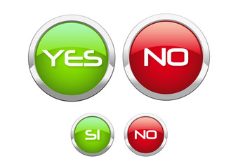 Bottone Web Si-No Yes-No