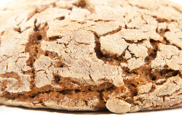 homemade bread isolated on white