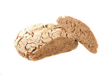 homemade bread isolated on white