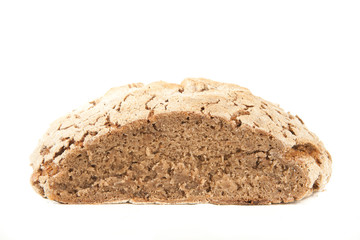 homemade bread isolated on white