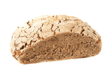 homemade bread isolated on white