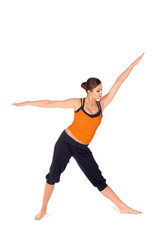 Fototapeta na wymiar Fit Attractive Woman Practicing Yoga