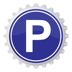 parking sign on cap