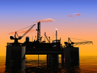 Fototapeta premium Production of petroleum