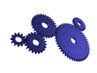 Blue 3d gears