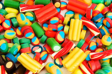 Background made of colourful sweets