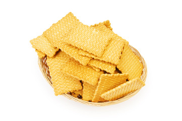 Tasty cookies isolated on the white background