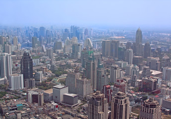 Obraz premium Widok z lotu ptaka nowoczesne miasto