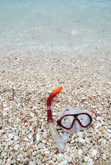 Diving mask and snorkel