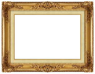 Picture gold frame with a decorative pattern - 23862338