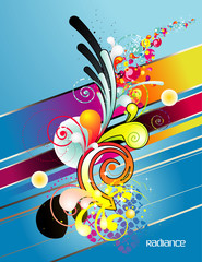 glossy abstract color vector