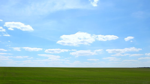 Clouds over a field