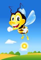 Lachende Biene (mit Clippfad)