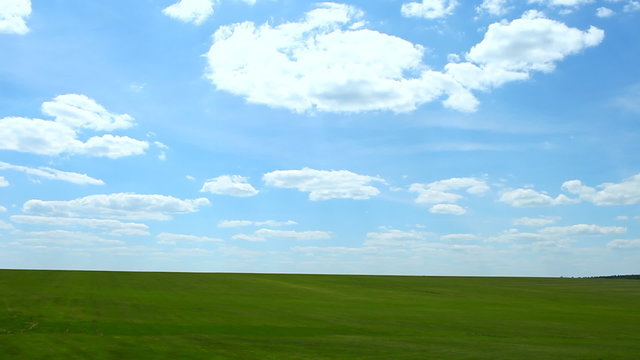 Clouds over a field