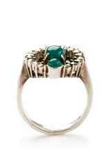 Jewellery ring isolated on the white background