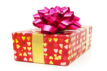 Gift box isolated on the white background