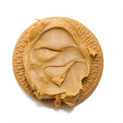 peanut butter on biscuit