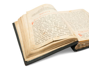 Closeup of vintage book