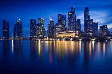Zelfklevend Fotobehang Singapore skyline van singapore
