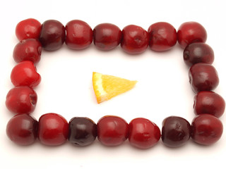 Framework from a cherry and an orange