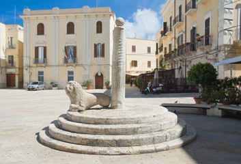 Mercantile Square and the Infamous Column. Bari. Apulia.