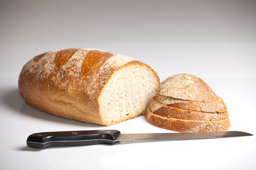 Fresh natural wheat bread