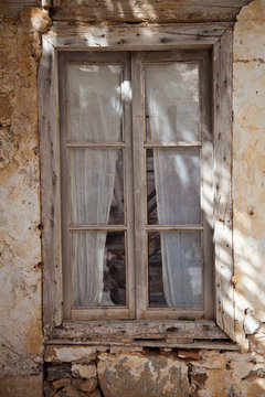 Very old wooden window