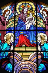 Foto auf Acrylglas France, vitraux de l’église de Maissemy © PackShot