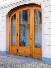 wood & glass door , Prague