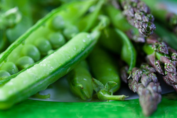 Sugar Snap Peas and Green Asparagus