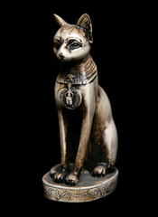 Bastet Egyptian cat goddess statue