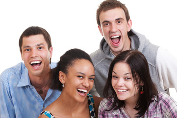 beautiful happy friends