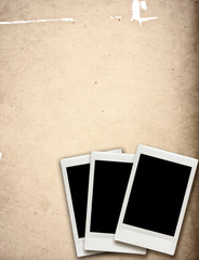 vintage instant photo with highly Detailed textured grunge