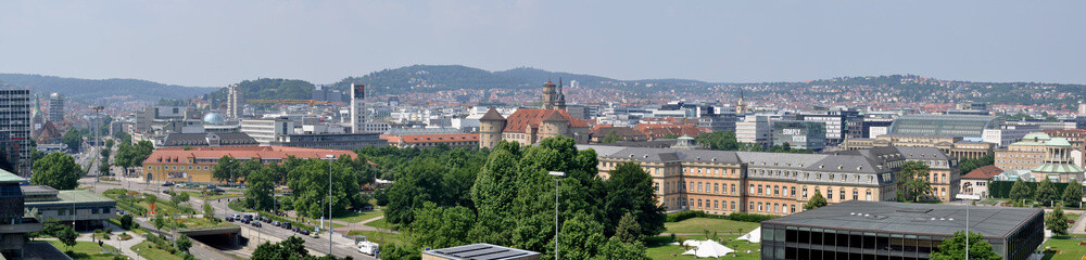Stuttgart City Panorama - obrazy, fototapety, plakaty