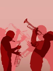 Poster Im Rahmen Jazz-Blasmusiker © Isaxar