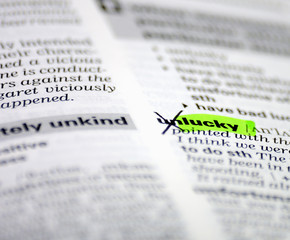 Fototapeta premium word selection in the dictionary