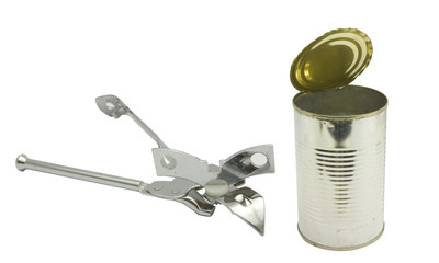 can opener and tin can