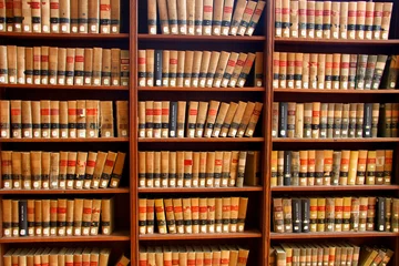 Behang Bibliotheek Bibliotheek met wetboeken