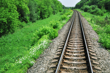 Fototapeta na wymiar Landscape with railway