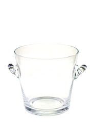 glass wine cooler isolated on white background