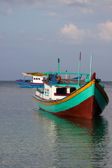 Naklejka na ściany i meble Indonesian fishing Boat
