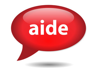 Bouton Bulle AIDE (assistance service client sos web internet)